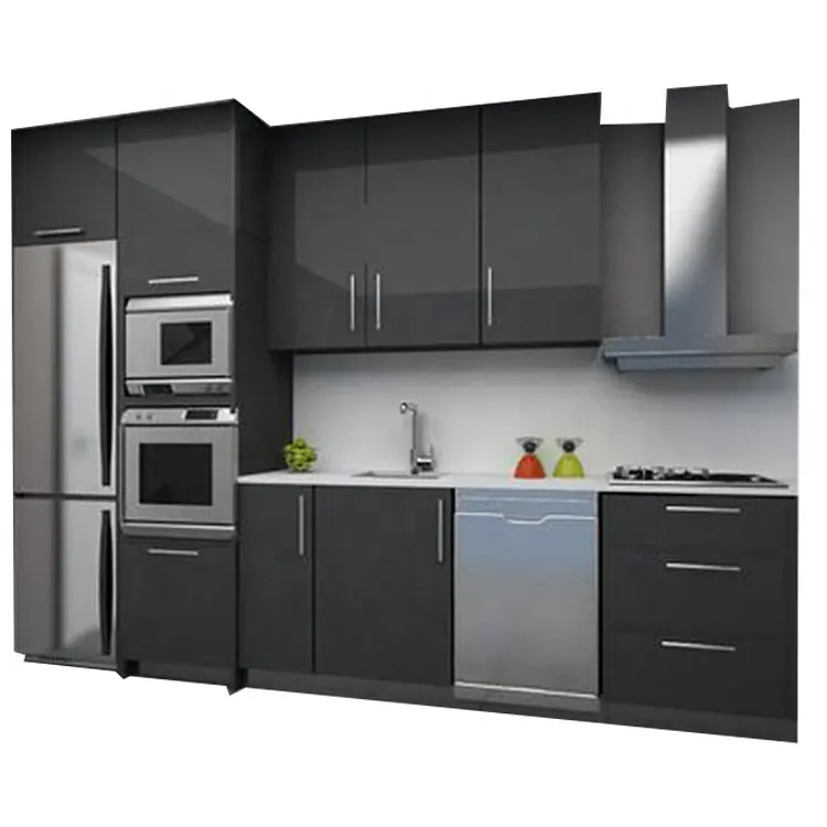 New design wholesale small modern modular Kitchen furniture for apartment Project