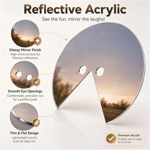 Miroir créatif à porter sur la tête, <span class=keywords><strong>accessoire</strong></span> de photographie réfléchissant pour le visage, pour selfies de voyage surrealistes, <span class=keywords><strong>accessoire</strong></span> unique pour fêtes et festivals - Product Image 2