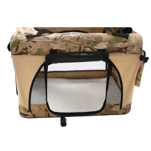 Crate Zipper Bag Nylon Adjustable Leash And Poop Bag Carrier Set Wheel Backpack Print Modern Portable Dog Travel Pet Crate