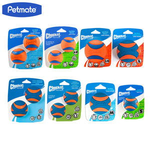 Pet köpek kauçuk langırt topları ve bir top ambalaj turuncu direnç ısırmaya Molars oyuncaklar malzemeleri - Product Image 5