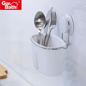 壁掛け器具オーガナイザーフォーク水切りバスケットサクションカップキッチンカトラリー箸ホルダー - Product Image 3