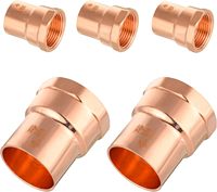Adaptateur femelle en cuivre C X FNPT de 1/2 pouce |   Raccords de plomberie haute pression à soudure à froid X FNPT Connection-12-fip