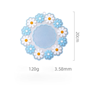 New Design Wholesale Cheap Round Flower Silicone Cup Mat <b>Drink</b> <b>Coasters</b> - Product Image 6