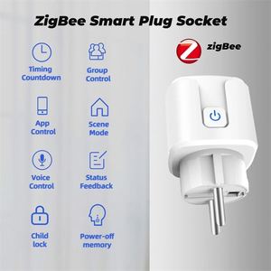 Tuya ZigBee 3.0 Ổ cắm thông minh EU cắm 16A 220V Outlet Adapter với Power Monitor không dây điều khiển từ xa hoạt động Google nhà Alexa - Product Image 6