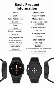 Montre connectée de santé en silicone 4G IP67 <span class=keywords><strong>avec</strong></span> détection de chute, fréquence cardiaque, bouton SOS, boussole et fonction d'appel d'urgence <span class=keywords><strong>pour</strong></span> personnes <span class=keywords><strong>âgée</strong></span>s, dernière version du système d'exploitation Android - Product Image 6