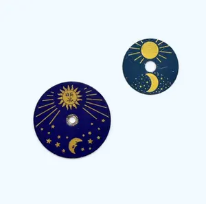 Sun dan Bulan Dial Celestial Panggilan Siang Malam, 500 Per Lot Vintage Suku Cadang Jam Tangan Biru dan Emas Perlengkapan Suku Cadang Jam