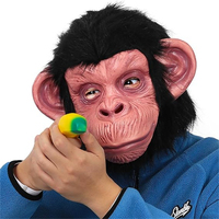 Drôle réaliste Latex singe masque pleine tête orang-outan Costume pour Halloween fête blague tête couverture