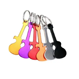 Guitar shape bottle opener keychain custom design guitar bottle opener with custom promotion logo