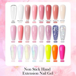 BORN PRETTY PRO Tarro sin Hema de 15ml sin toallitas para constructor de Gel de flores Gel de extensión de <span class=keywords><strong>uñas</strong></span> sólido suave no pegajoso OEM para arte de <span class=keywords><strong>uñas</strong></span> 3D - Product Image 2
