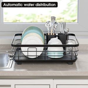 Support personnalisé en métal réglable pour bol à vaisselle, tasse, cuillère, rangement, étagère avec égouttoir au-dessus de l'évier - Product Image 2