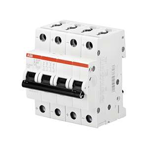 <span class=keywords><strong>Disjoncteur</strong></span> miniature ABB S204-C50 4P <span class=keywords><strong>50A</strong></span> Courbe C 6kA 230V 50/60Hz pour la protection contre les surcharges et les courts-circuits - Product Image 5