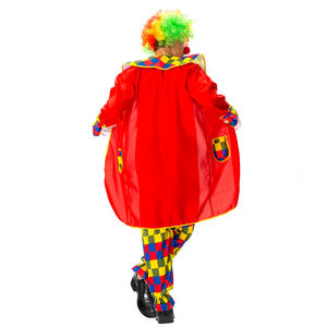 ชุดตัวตลกผู้ใหญ่สำหรับงานฮาโลวีน คอสเพลย์ ชุดเสื้อผ้าโพลีเอสเตอร์ ประกอบด้วยเสื้อแจ็คเก็ต กางเกง หมวก ตลกขบขัน - Product Image 3