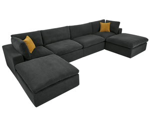 Modular <b>Sectional</b> <b>Sofa</b>, Cloud <b>Sofa</b>, <b>Oversized</b> U-Shaped <b>Sectional</b>, High-Density Foam Couch, Deep Seat <b>Sofa</b> - Product Image 5
