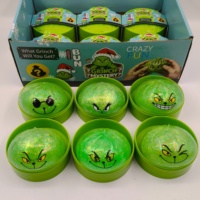 Jouet Squishy Monstre Vert en Boîte Mystère, Balle Anti-Stress Scintillante à Presser, Fidget Squishies pour Enfants, Cadeau de Fête