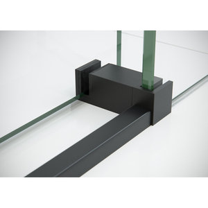 Mampara <span class=keywords><strong>de</strong></span> ducha <span class=keywords><strong>de</strong></span> lujo sin marco <span class=keywords><strong>de</strong></span> acero inoxidable 304, diseño moderno, puerta <span class=keywords><strong>de</strong></span> vidrio templado negro <span class=keywords><strong>para</strong></span> <span class=keywords><strong>baño</strong></span> <span class=keywords><strong>de</strong></span> hotel, precios competitivos - Product Image 2