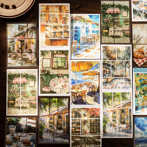 30 fogli Per confezione di <span class=keywords><strong>libro</strong></span> adesivo a schermo Modulare a doppio materiale che va a un tema di caffè retrò della serie di caffè - Product Image 4