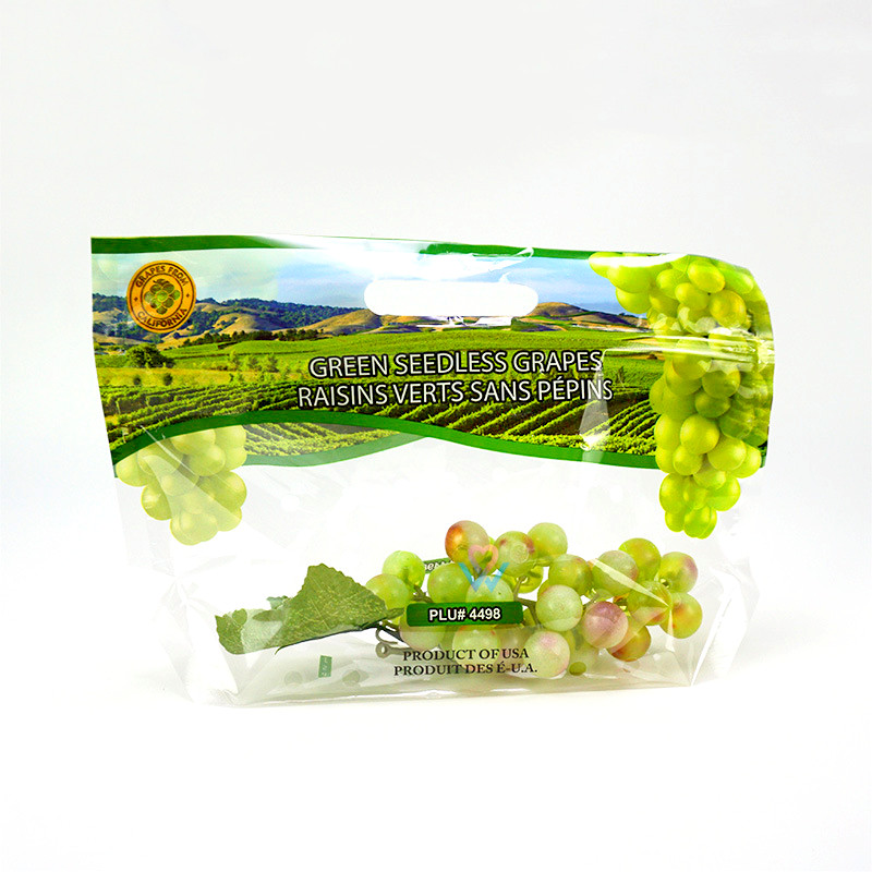 Resealable Fruits Vegetable Plastic Zip Lock Food Packaging Bag