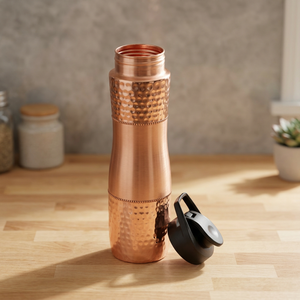 Botella de agua desechable de cobre sublimada, taza de viaje martillada con tapa de rosca, vaso para bebidas frías, regalo para oficina, hogar, camping, hogar indio - Product Image 3