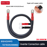 Câble de connexion souple pour batterie à brancher, en cuivre AWG01, 8/6/4/2 AWG, 10/16/25/35 mm, bornes à œillet SC M6/M8/M10, standard 2025