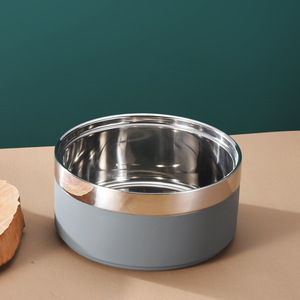 Alimentador de logotipo personalizado, tigela de gato de estimação, parede dupla, tigelas de cão de aço inoxidável com fundo de silicone antiderrapante - Product Image 5