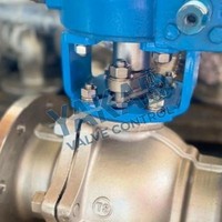 Vanne à boisseau sphérique en acier inoxydable à entrée supérieure pour vapeur ISO 9001 Graphite Pneumatique 304 + Chromé