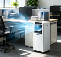 Climatiseur portable Airwens 9000 BTU électrique, faible bruit, économie d'énergie, auto-nettoyant, roues faciles à déplacer, télécommande