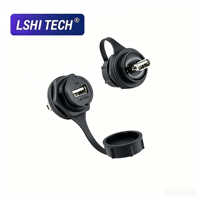 Connecteur de montage sur panneau étanche IP67 M25 USB 2.0 pour l'automatisation industrielle et les équipements extérieurs