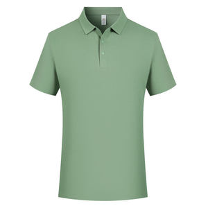 เสื้อโปโลสีพื้นผ้าฝ้ายแขนสั้นสวมใส่ทุกวันชุดทำงานชุดยูนิฟอร์มบริษัท - Product Image 3