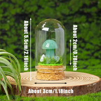 Vente en gros de bouteilles en verre champignon sculpté en cristal naturel ornements de jardin décoration intérieure spirituelle