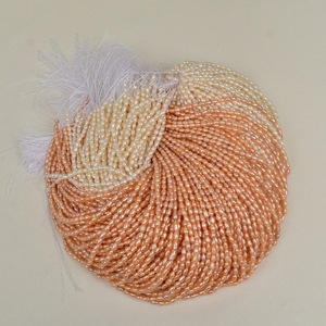 Cuentas de Arroz de Agua Dulce Blancas de 3-4 mm, Naturales, para Bisutería DIY, Collar con Hilo Suelto para Comercio Exterior - Product Image 4
