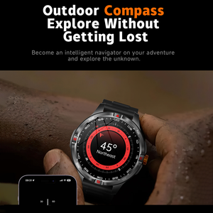 SENBONO V45 уличные Смарт-часы мужские с большим аккумулятором 1,46 ''HD-экраном компас IP68 Водонепроницаемые спортивные Смарт-часы с отслеживанием здоровья - Product Image 3