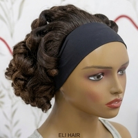 Venta al por Mayor de Pelucas con Diadema de Cabello Humano Brasileño SDD, 180% de Densidad, Ondulado y Voluminoso, Sin Encaje, para Mujeres Negras