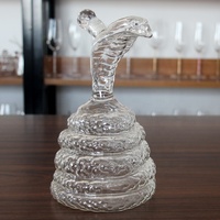 Bouteille de liqueur de vin en pierre brute, en forme de cheval, serpent, vache, Dragon, verre transparent, Animal, verre Borosilicate, cadeau