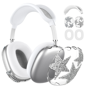 Funda para auriculares Ins Style New Shining Diamond Star adecuada para <span class=keywords><strong>Airpods</strong></span> <span class=keywords><strong>Max</strong></span>, funda para auriculares de TPU de tres piezas en varios colores - Product Image 1