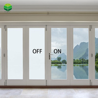 Morden tecnología wifi app control regulable pdlc inteligente película de vidrio para la construcción de ventanas de vidrio