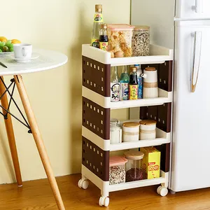 kitchen corner plastic storage rack organizer bedroom multi-layer combination finishing removable kitchen storage shelf rack