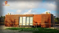 Snow protection Two Bedrooms Glass Mirrors Prefab Home Hotel Glamping Luxury Maritime Water Module Floating House Accommodation