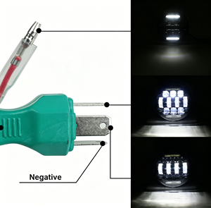 LELANPU Street Glide - Accesorios para Faros Delanteros de Motocicleta, Faros LED para Harley Davidson <span class=keywords><strong>Iron</strong></span> <span class=keywords><strong>883</strong></span>, Jeep Wrangler, V-rod, Royal Enfield - Product Image 4