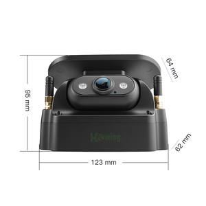 태양 광 발전 자석 후면보기 카메라 5 인치 모니터 2.4G 무선 DVR 키트 반 트레일러 RV 트럭 자동차 방수 24H 녹음 - Product Image 5