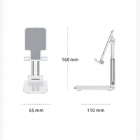 Support de téléphone portable et tablette universel rotatif à 360 degrés en plastique pour bureau, pliable, pour TikTok, diffusion en direct rapide, 4,7 à 10 pouces
