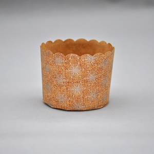 Molde de Papel Desechable para Panettone Pequeño <span class=keywords><strong>5950</strong></span> - Diámetro de la Base 59 mm <span class=keywords><strong>x</strong></span> Altura 50 mm - Product Image 2