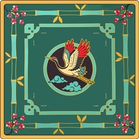 Коврик для маджонга Oriental Crane, нескользящий, бесшумный, складной игровой коврик, настольный коврик с китайским декором из бамбука и сливы для настольных игр в помещении