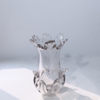 Collection de verres sculptés transparents Ocean Reef, vase à fleurs et bols de rangement faits à la main, kit de décoration d'intérieur de luxe