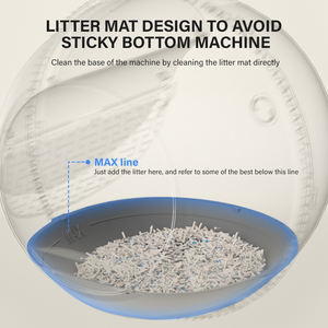 Caja de arena automática <span class=keywords><strong>Robot</strong></span> de autolimpieza Caja de basura para gatos Caja de arena para inodoro abierto para gatos con control de aplicación - Product Image 5