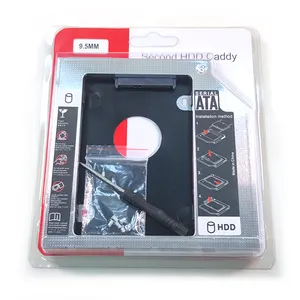 แคดดี้ HDD 9.5มม. ฮาร์ดไดรฟ์แคดดี้ HDD Case SATA ถึง SATA 2.5นิ้วสำหรับฮาร์ดดิสก์แล็ปท็อป