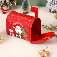 Boîte en étain en forme de boîte aux lettres, recyclable, avec logo personnalisé en couleur, de haute qualité, pour la décoration de chocolats et de bonbons pour Noël et la Saint-Valentin