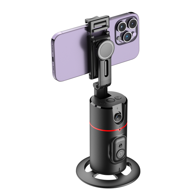 Hot Selling P02 Smart Follow Tracker 360 Rotation Phone Holder Auto Face Tracking Gimbal with Remote Shutter for Smartphone