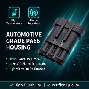 Connecteur de câblage automobile domestique Lanshuo 282106-1, étanche IP67, 14A, contacts en laiton étamé, 4 trous, PA66+<span class=keywords><strong>GF</strong></span> - Product Image 1