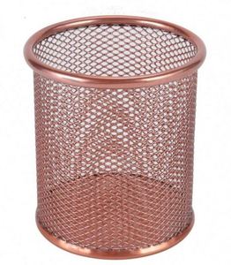 Porta Brochas de Maquillaje para Tocador, Organizador de Cosméticos de Metal Color Oro Rosa, Porta Lápices de Cejas, Porta Bolígrafos, Colección de Organizadores de Almacenamiento de Cosméticos - Product Image 1