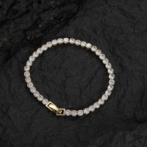Streetwear Brass Easy-Clasp Tennis Bracelet 3mm/4mm/5mm Single Row Zircon Hip Hop Trendsetters - Product Image 5